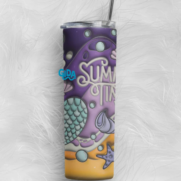 3D Wrap | Purple Summer | 20 oz