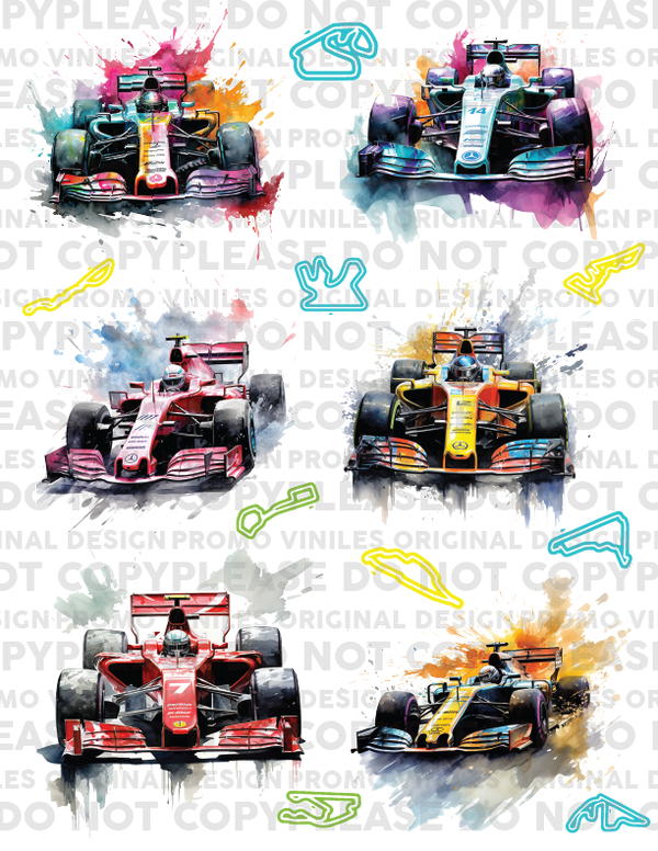 UV DTF 3D Sticker Sheets | Fast Cars | 8.5x11