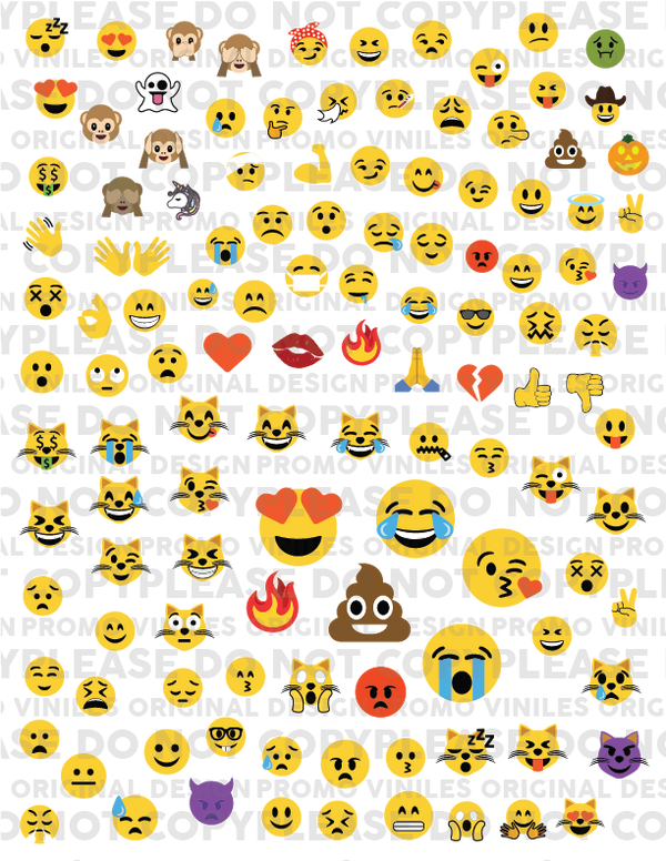 UV DTF 3D Sticker Sheets | Emojis | 8.5x11