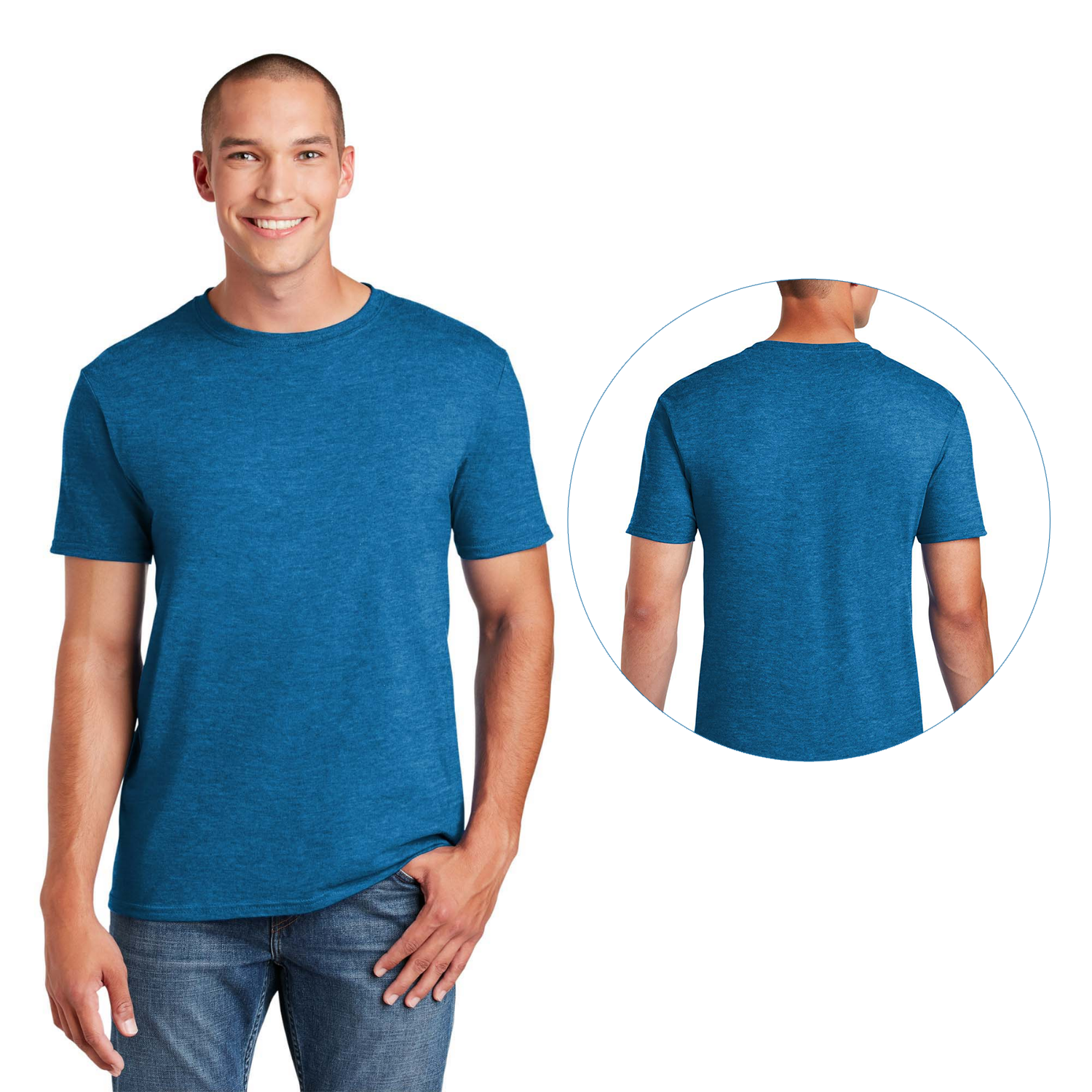 Gildan Camiseta Preencogida De Cuello Redondo, Color Negro, Talla S (paquete De 10), Negro