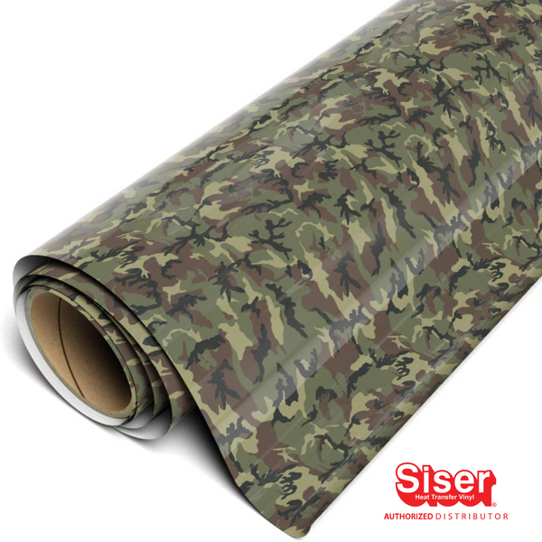 Siser EasyPatterns® Plus Vinil Textil Térmico | Camo Green | Ancho 12"