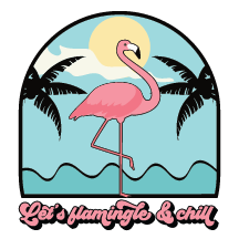 UV DTF Mini Stickers | Flamingle | 3"