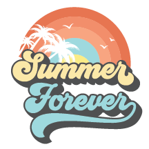 UV DTF Mini Stickers | Summer Forever | 3"