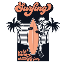 UV DTF Mini Stickers | Surfing | 3"