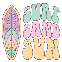 UV DTF Mini Stickers | Surf, Sand & Sun | 3"