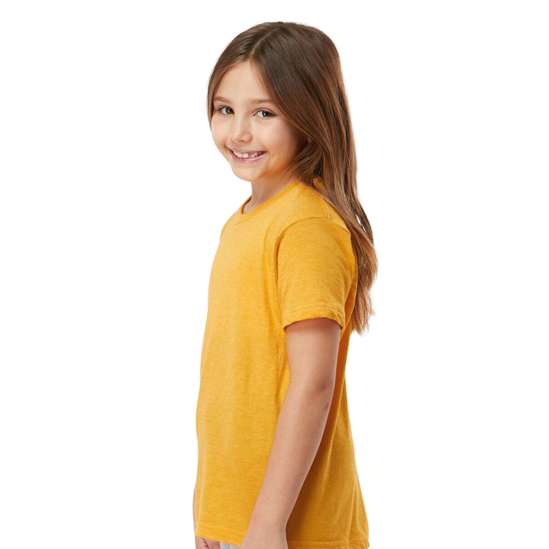 Tultex Kids 235 | Cuello Redondo | Heather Mellow Yellow