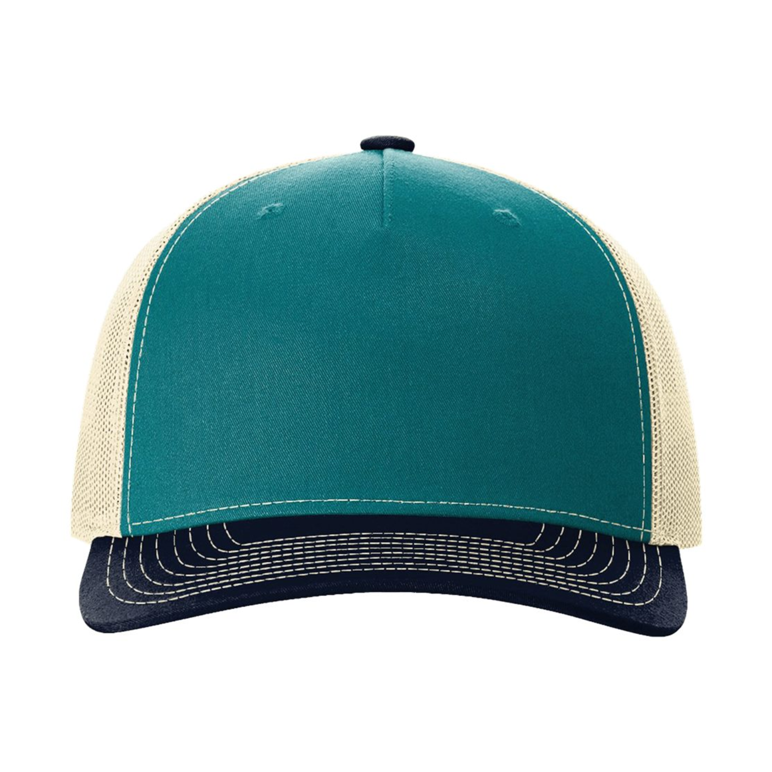 Richardson 112FP | Five Panel Trucker | Blue Teal/ Birch/ Navy