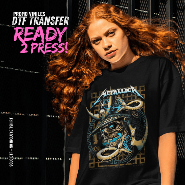 DTF Transfers | Metal 3 | Halftone Version - Sólo para Tshirts oscuros