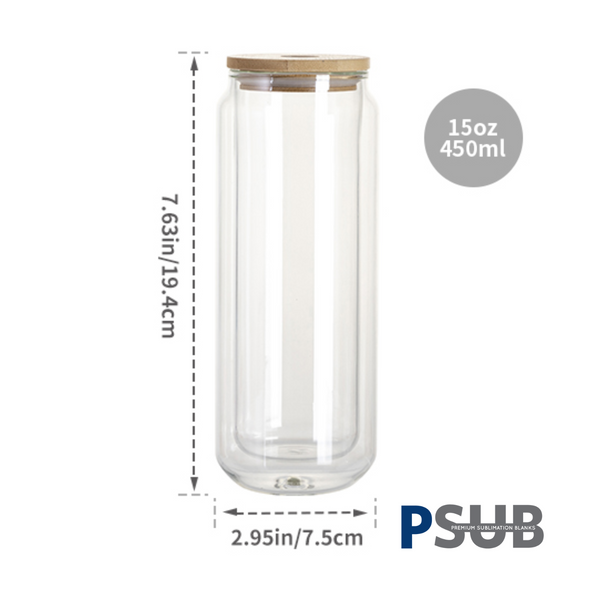 HTVRONT Vasos de vidrio para sublimación con tapa de bambú – 16 onzas de  vidrio transparente por sub…Ver más HTVRONT Vasos de vidrio para  sublimación
