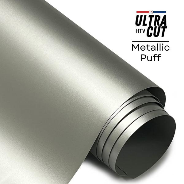 UltraCut HTV | Vinil Textil Térmico | Metallic Puff | Plateado | Silver