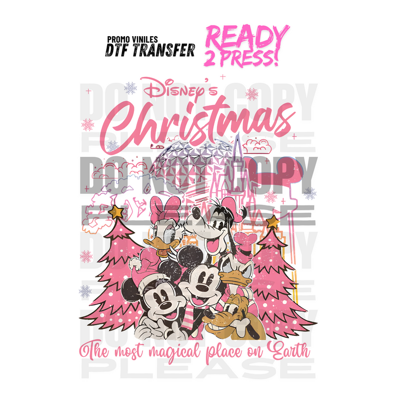 DTF Transfers | Pink Christmas