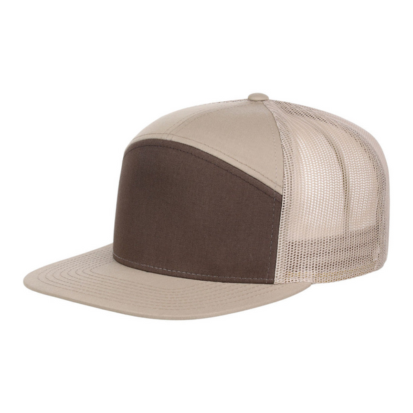 Richardson 168 | Seven Panel Trucker Cap | Brown / Khaki