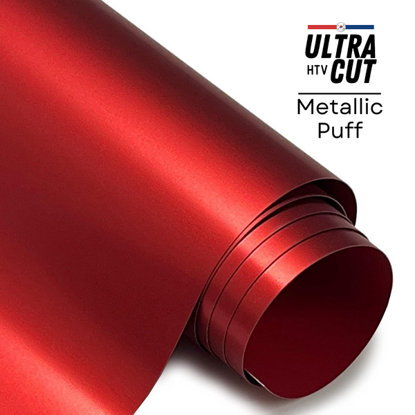 UltraCut HTV | Vinil Textil Térmico | Metallic Puff | Rojo | Red