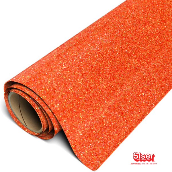 Siser Glitter® Vinil Textil Térmico | Ember Orange