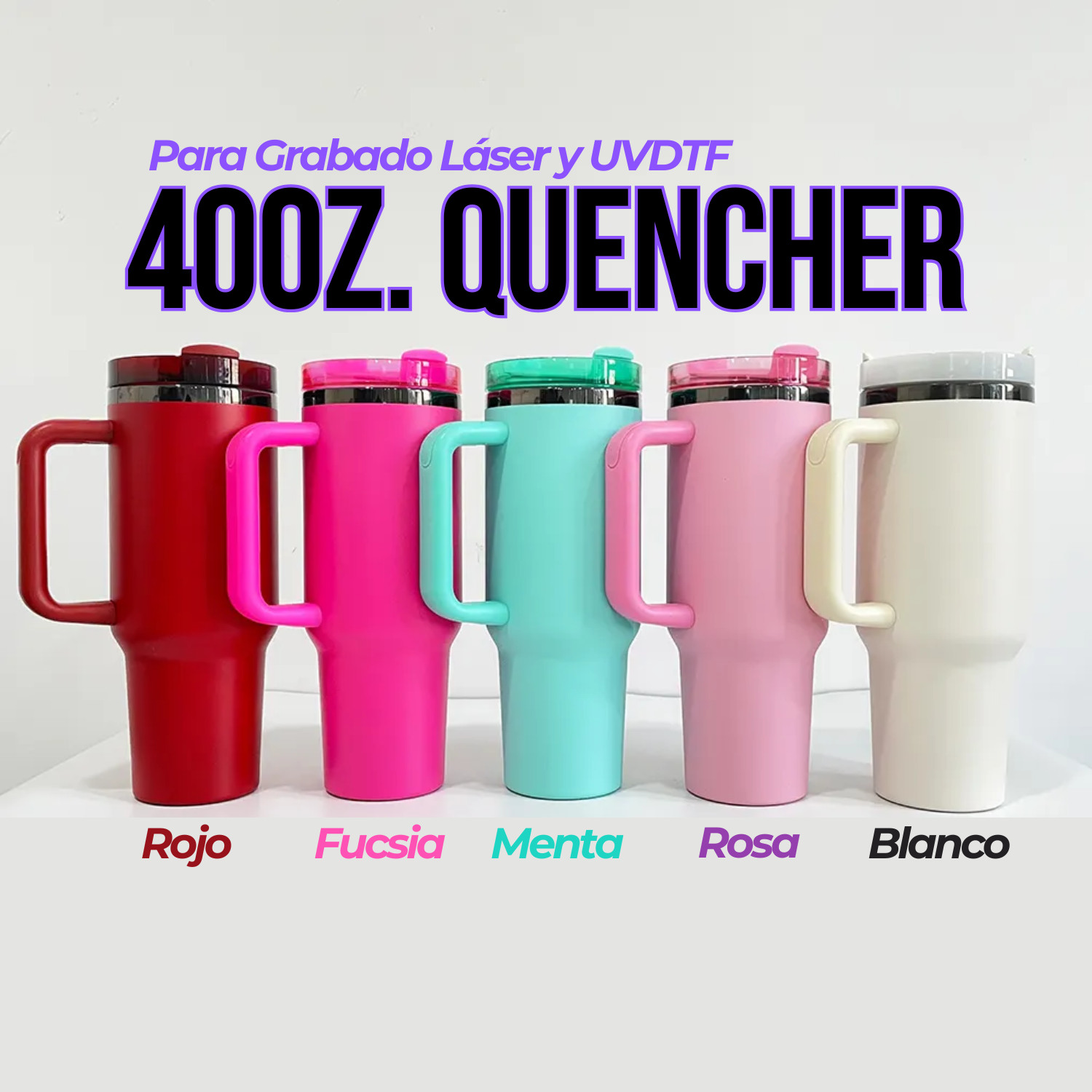 Tumbler 40oz |  Acero Inox. | Grabado Láser | Incluye UVDTF Gratis