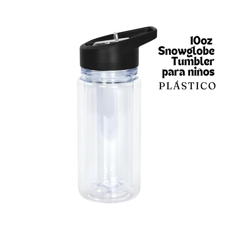 Snowglobe Tumbler para niños | 10 oz |Tapa Negra