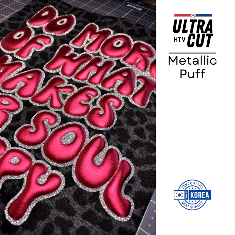 UltraCut HTV | Vinil Textil Térmico | Metallic Puff | Rojo | Red