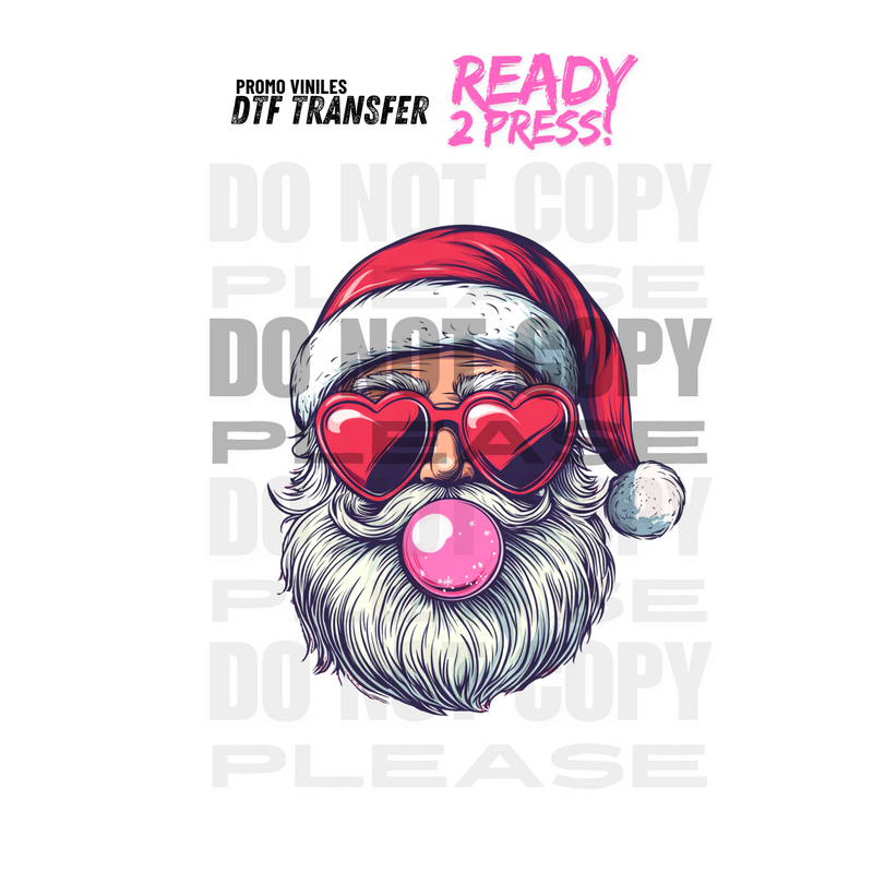 DTF Transfers | Santa Bubble Gum