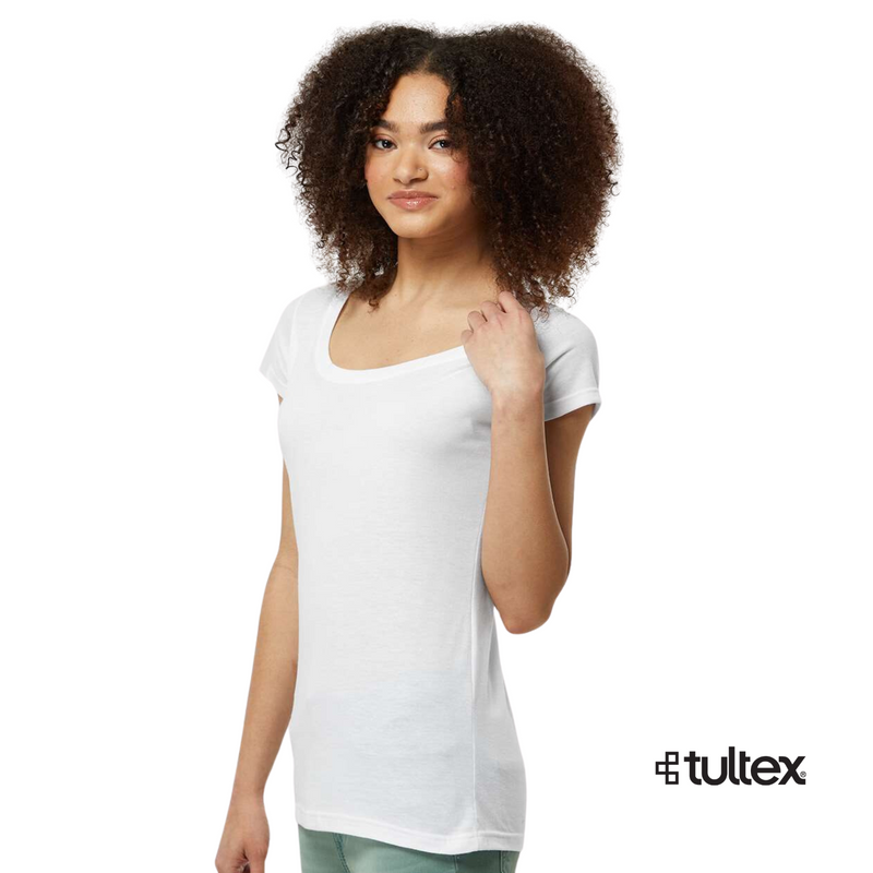 Tultex 243 | Poly-Rich Scoop Neck | White