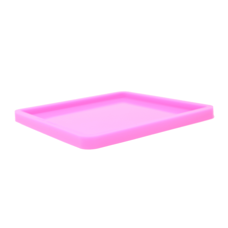 Molde para Resina | Square Pink Silicone Coaster Mold