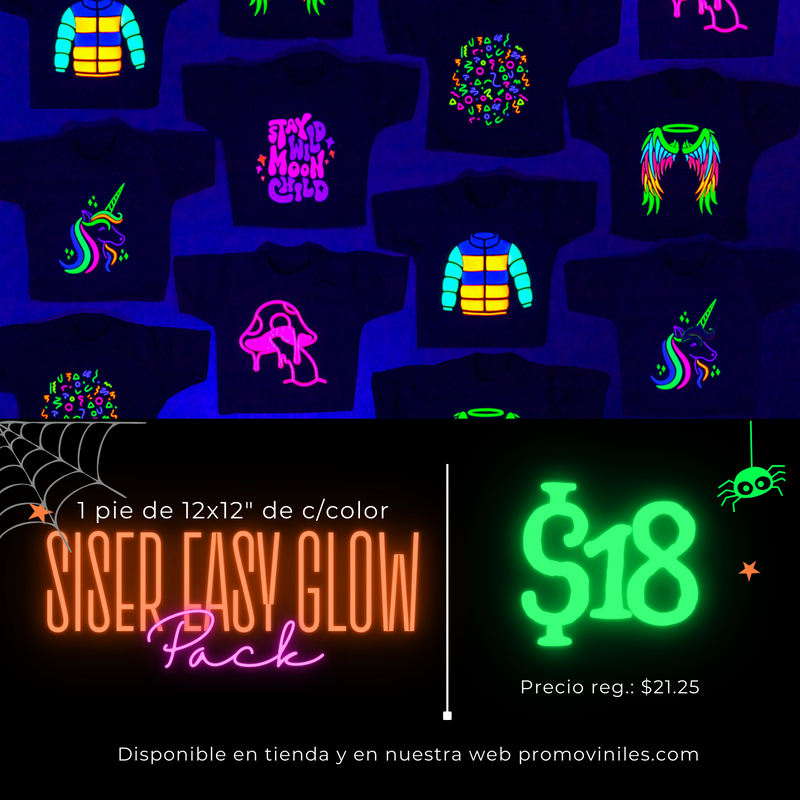Siser Easy® Neon Glow PACK  |  Vinil Textil - 5 Colores