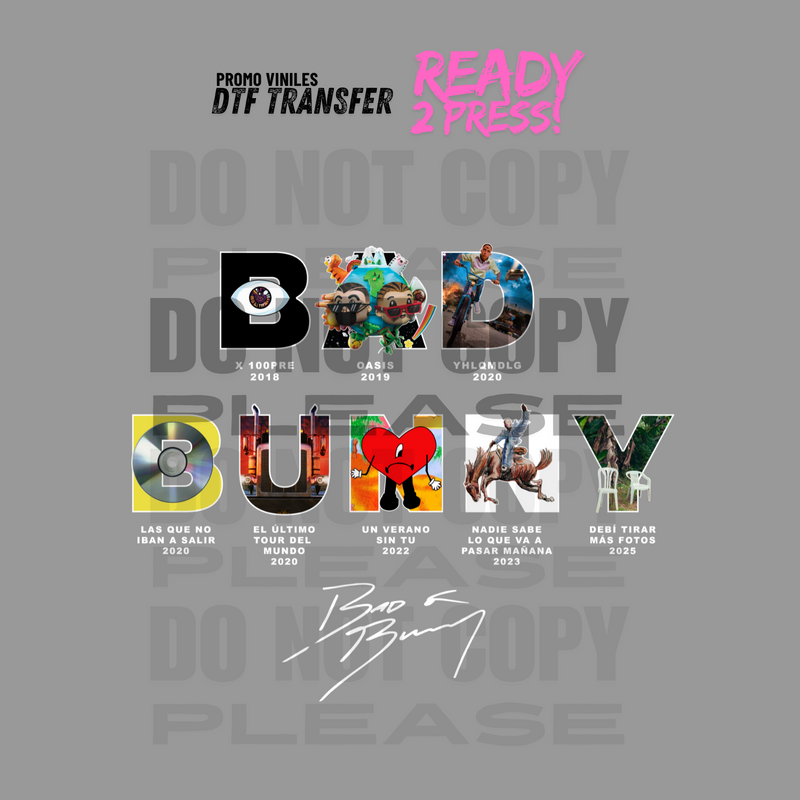 DTF Transfers | B Bunny Album