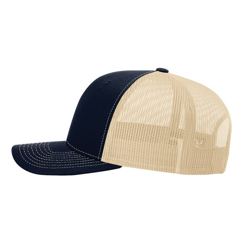 Richardson 112 | Adjustable Snapback Trucker Cap | Navy/ Khaki