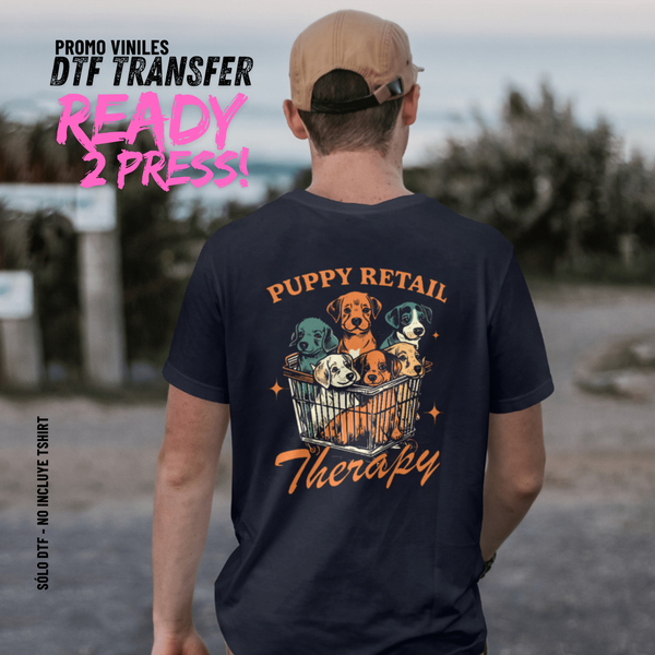 DTF Transfers | Puppy Retail | Halftone Version - Sólo para Tshirts oscuros