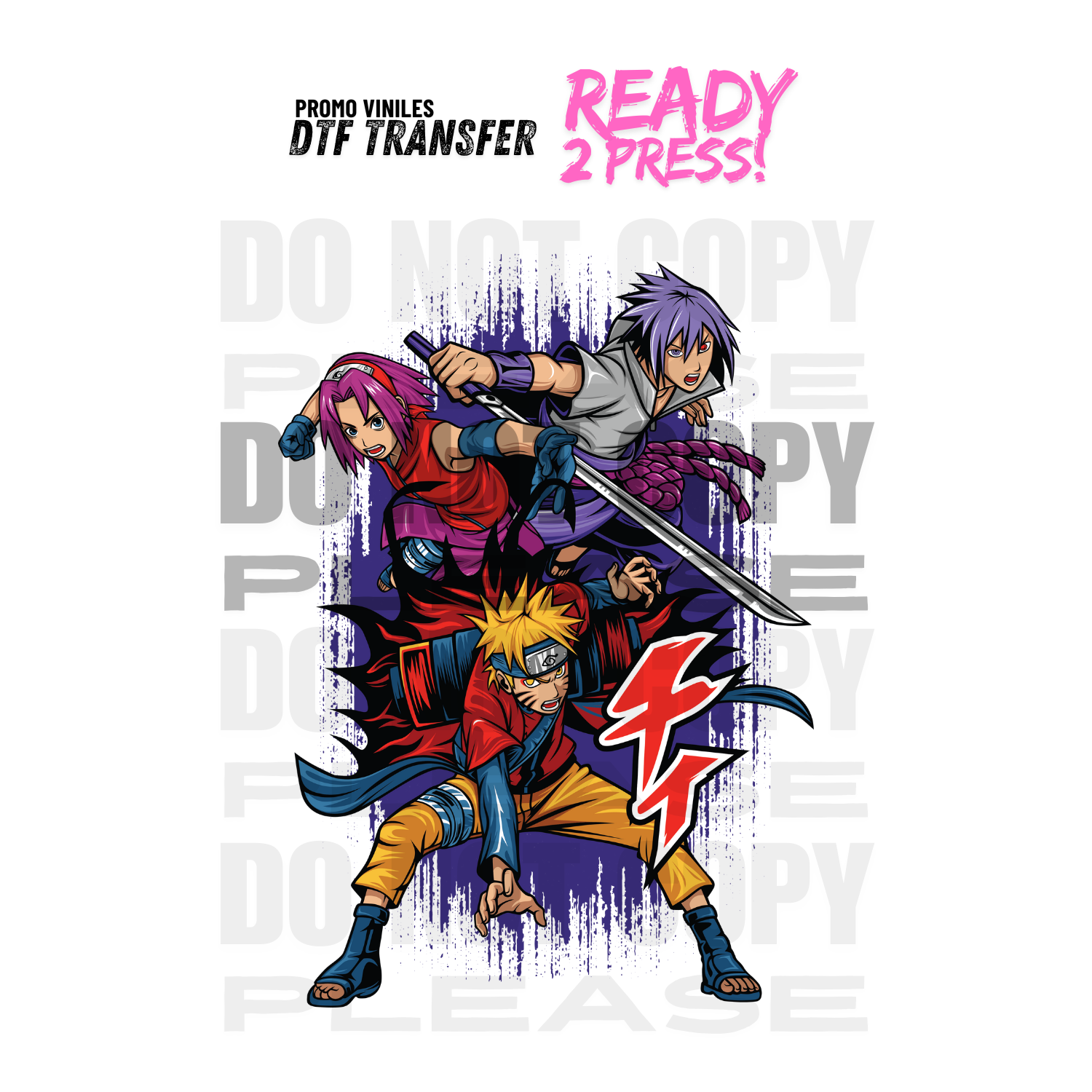 DTF Transfers | Naruto Purple