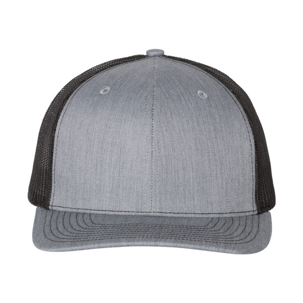 Richardson 112 | Adjustable Snapback Trucker Cap | Heather/Grey/Black