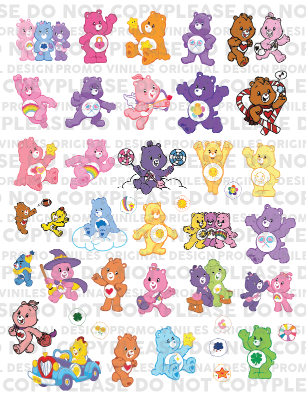 UV DTF 3D Sticker Sheets | Bears Bundle 1 | 8.5x11