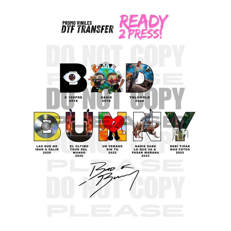 DTF Transfers | B Bunny Album