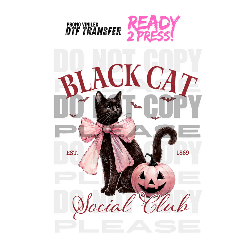 DTF Transfers | Black Cat