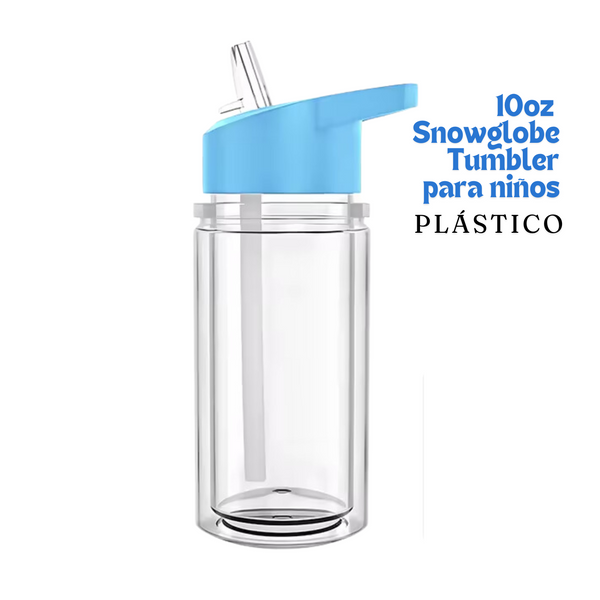 Snowglobe Tumbler para niños | 10 oz |Tapa Celeste