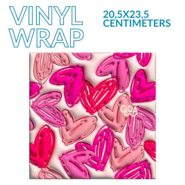 3D Wrap | Pink Hearts | 20 oz