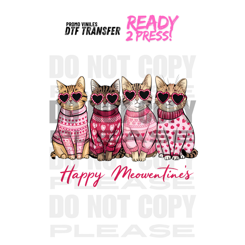 DTF Transfers | Happy Meowentines