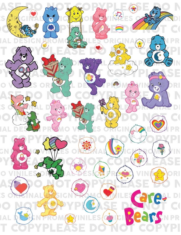 UV DTF 3D Sticker Sheets | Bears Bundle 3 | 8.5x11