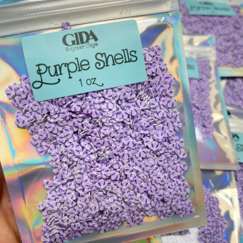 Purple Shells | Fimos | 1oz