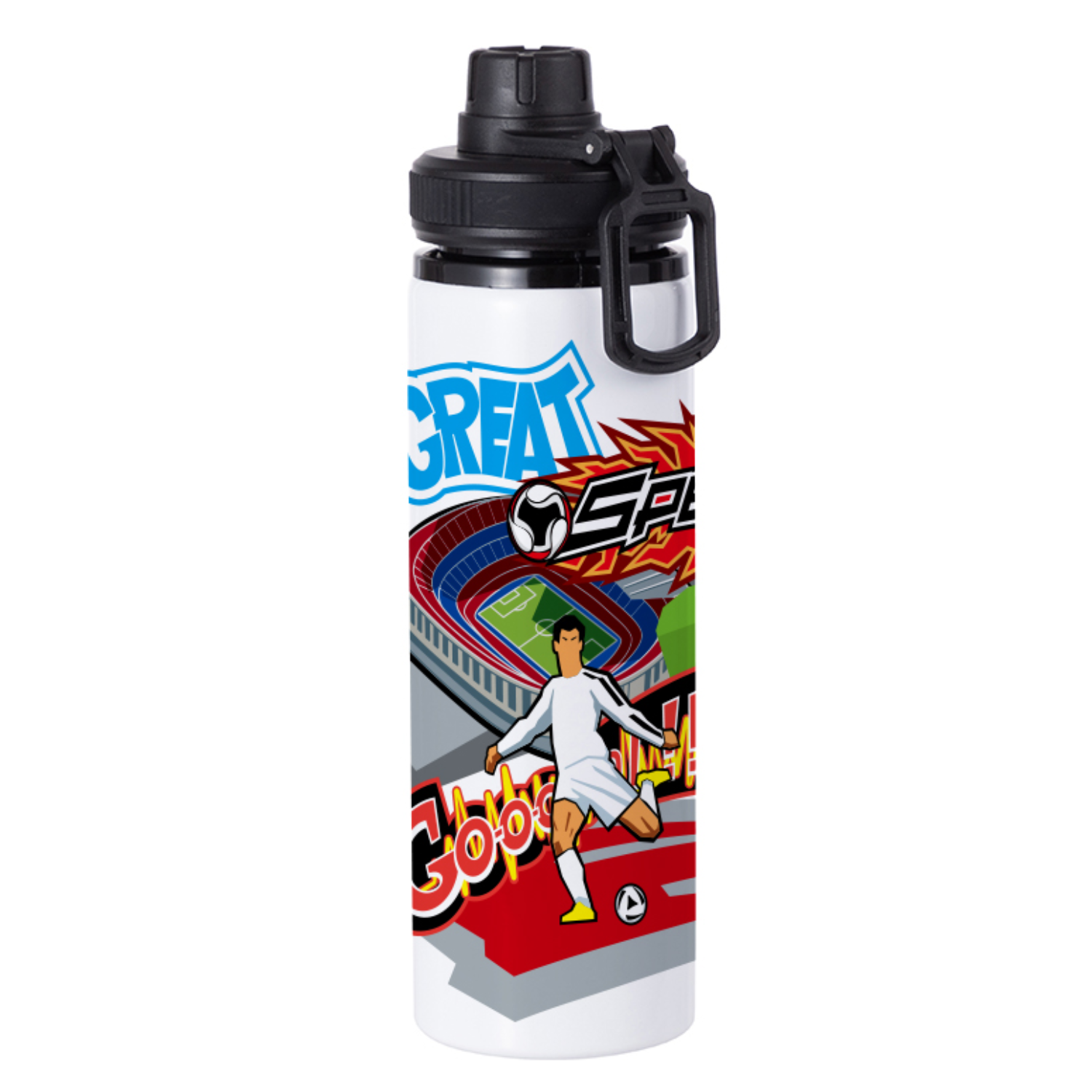 Botella de Agua con Tapa | Aluminio | 28 oz | Negro