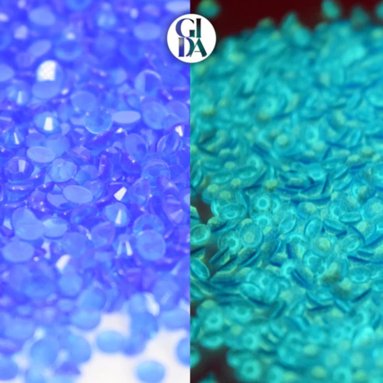 Flat Back Rhinestones | Royal Blue- Glow in the Dark | 3mm