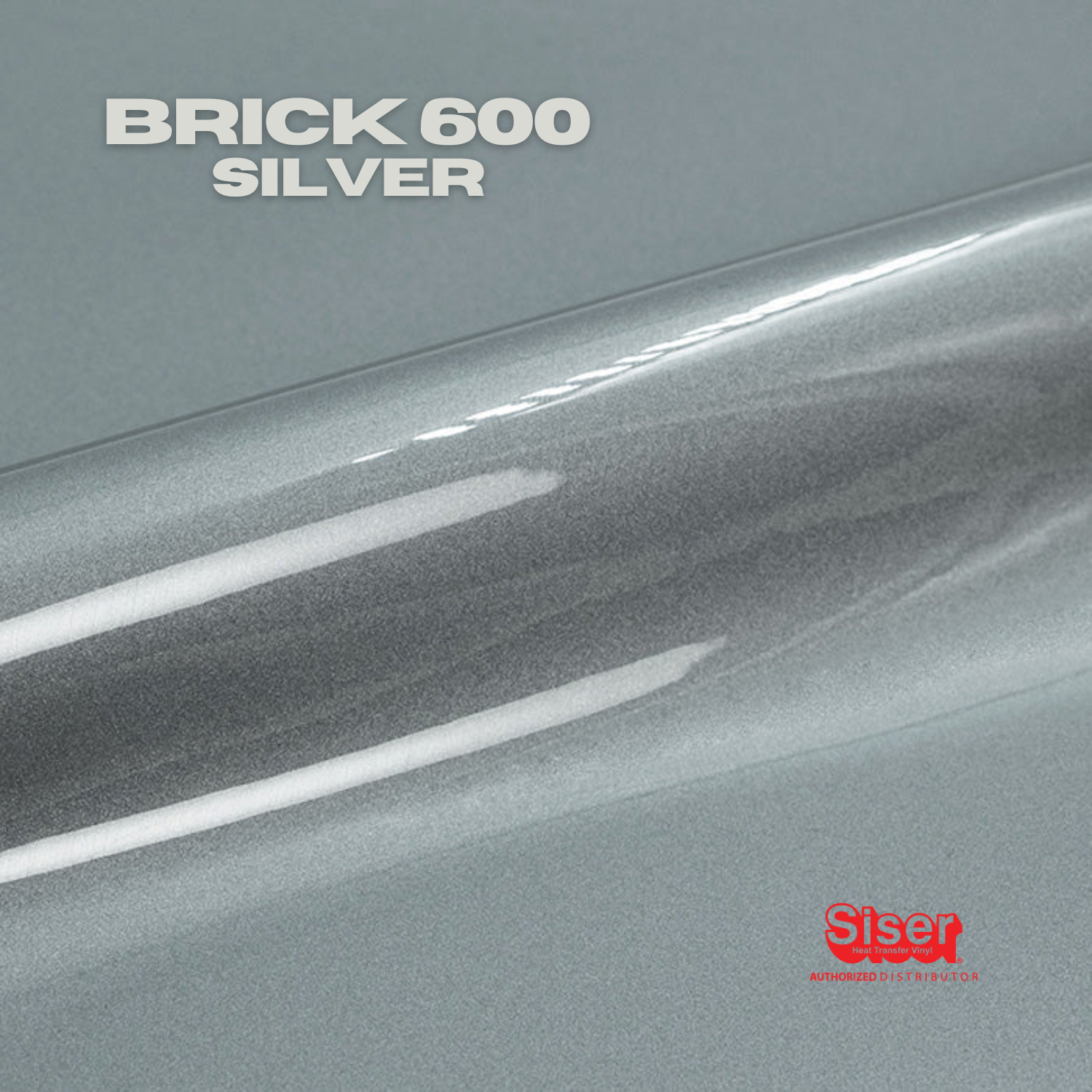 Siser Brick® 600 Vinil Textil Térmico | Silver | Ancho 12"