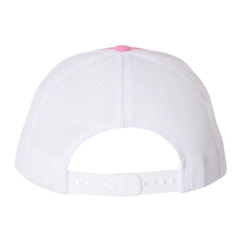 Richardson 112 |  Adjustable Snapback Trucker Cap| Hot Pink White