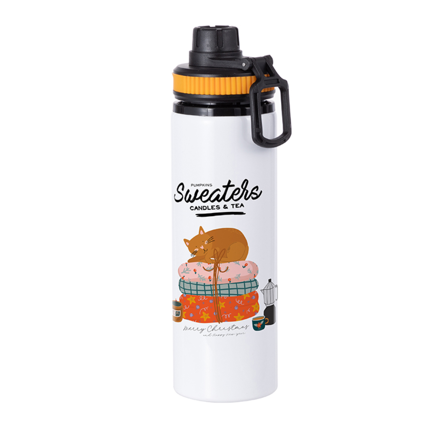 Botella de Agua con Tapa | Aluminio | 28 oz | Naranja