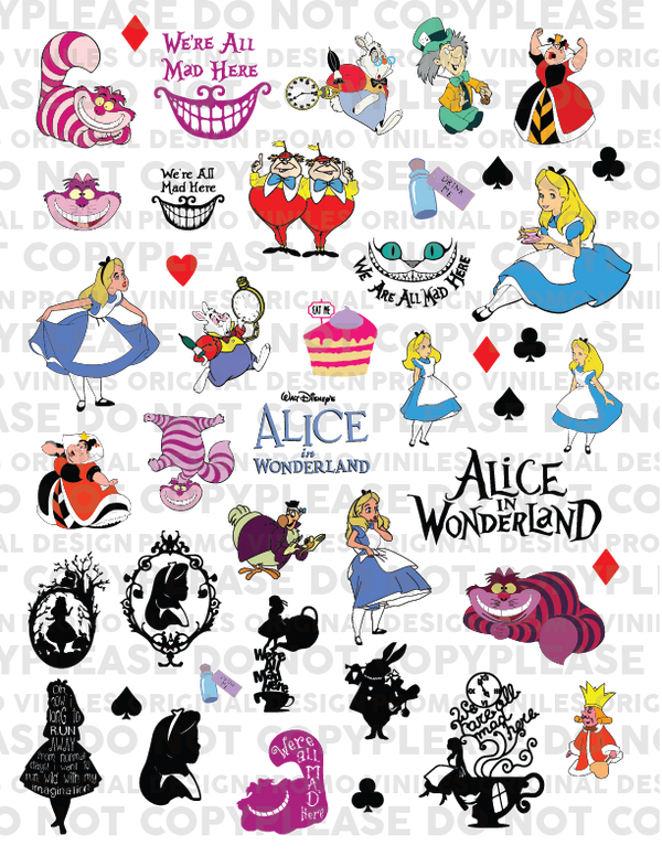 UV DTF 3D Sticker Sheets | Alice | 8.5x11