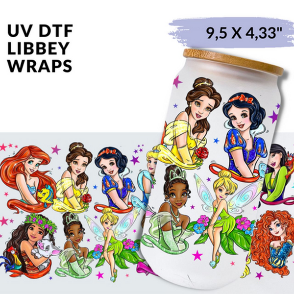 UV DTF Wrap | All da princess | 9.5 x 4.33"