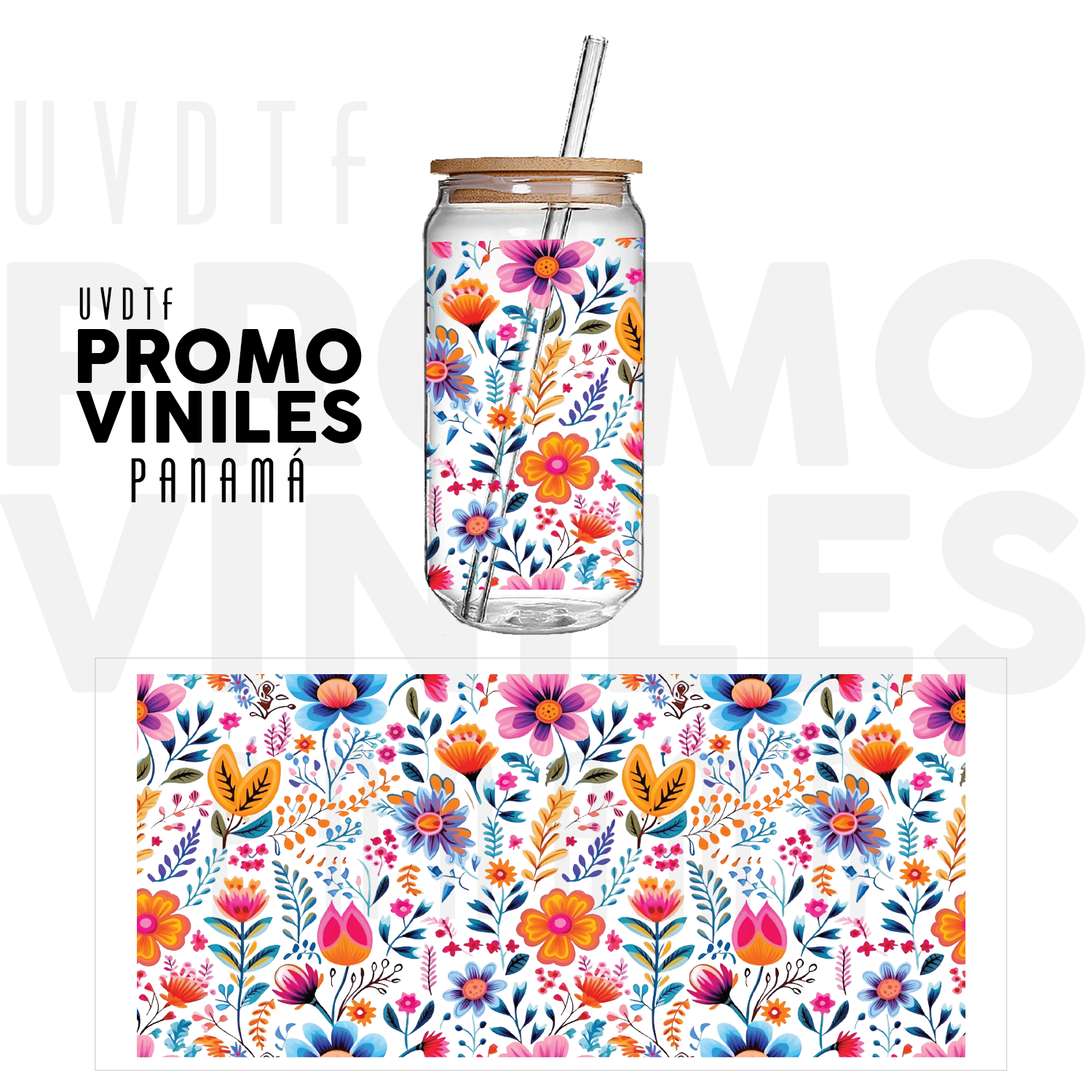 UV DTF Wrap | Colorful Flowers