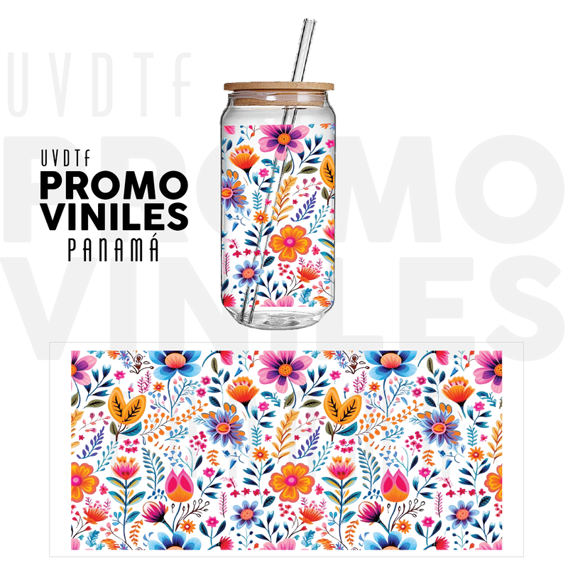 UV DTF Wrap | Colorful Flowers