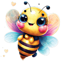 UV DTF Mini Stickers | Cute Bee | 3"