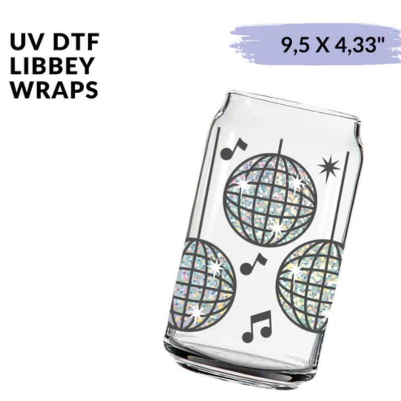 UV DTF Wrap | Disco Balls | 9.5 x 4.33"