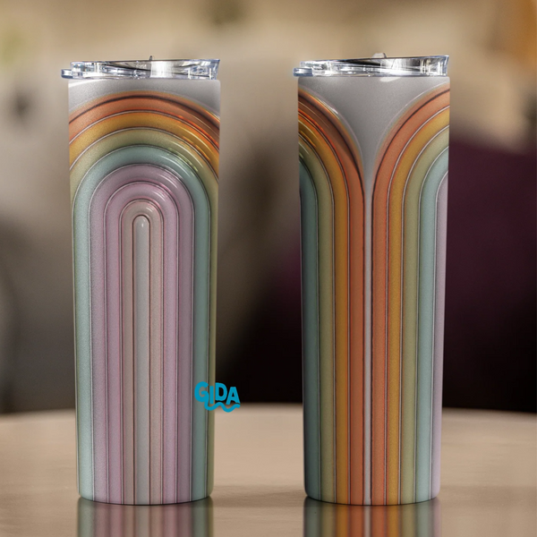 3D Wrap | Double Rainbow | 20 oz